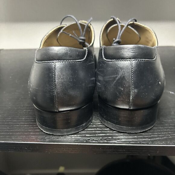 Magnanni Flex Mens Size 12 Black Leather Dress Shoes Cap Toe - Picture 6 of 13